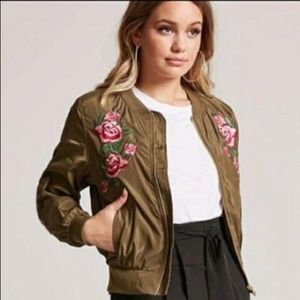 Army green bomber jacket